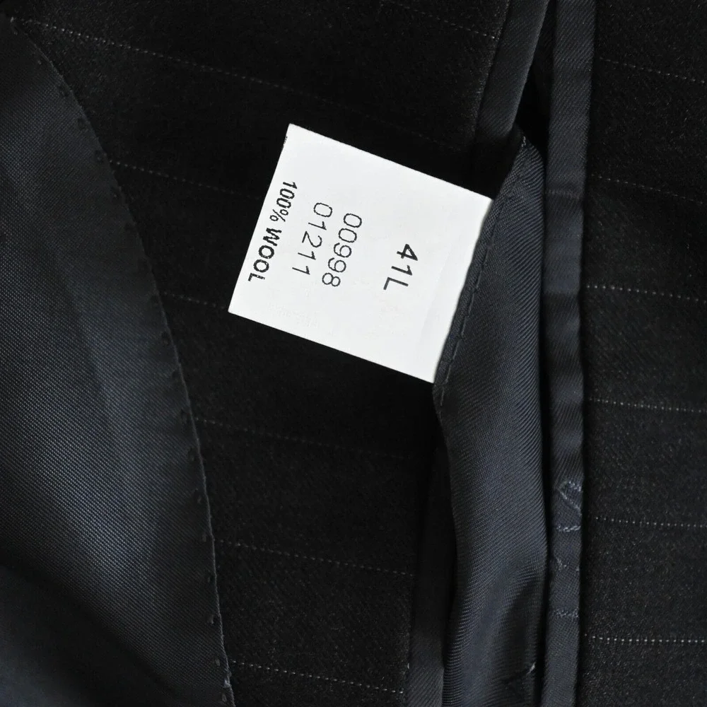 Jos A Bank 41L 42L 32x30 Gray Stripe Signature Gold Wool‎ Mens Jacket Pants Suit